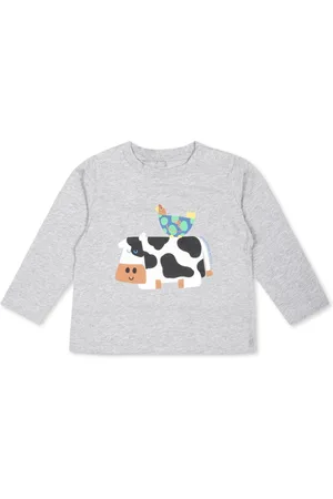 Stella McCartney T-Shirt mit Kuh-Print