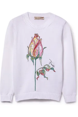 PUCCI Junior Pullover mit Blumen-Print