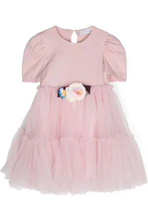 MONNALISA Kleid aus Tüll mit Blumenapplikation