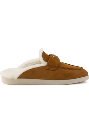 Prada Mules mit Logo-Applikation