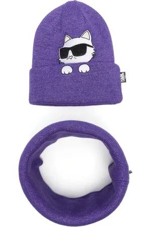 Karl Lagerfeld Choupette Set aus Beanie und Rundschal