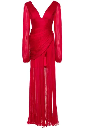 IRIS SERBAN Plissiertes Leona Maxikleid