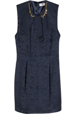 Elisabetta Franchi Jacquard-Minikleid mit Schriftzug