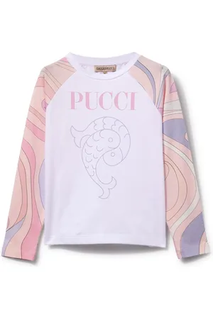 PUCCI Junior T-Shirt mit Marmo-Print