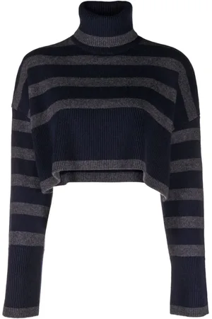 P.A.R.O.S.H. Gestreifter Cropped-Pullover