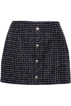 Alessandra Rich Tweed-Rock mit Metallic-Garn