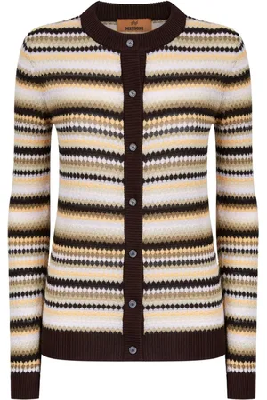 Missoni Gestreifter Cardigan mit Kontrastborte
