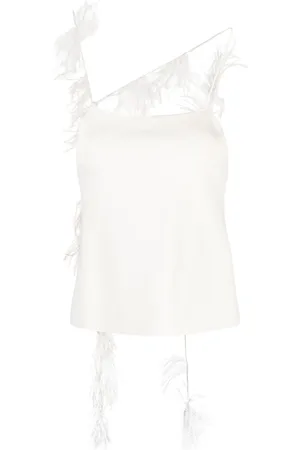 Jil Sander Camisole-Top mit Federbesatz
