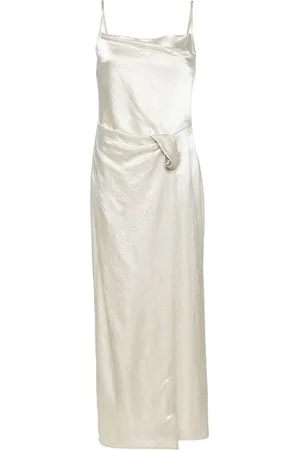 Nanushka Satin-Midikleid mit gerafftem Detail
