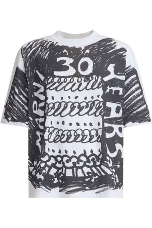Marni T-Shirt mit Stempel-Design
