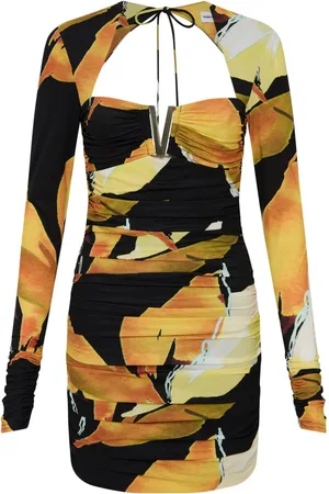 Rebecca Vallance Drapiertes Petals of Paradise Minikleid