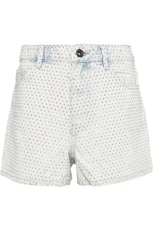 Self-Portrait Jeans-Shorts mit Strass