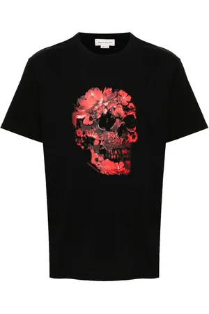 Alexander McQueen Wax Flower Skull T-Shirt