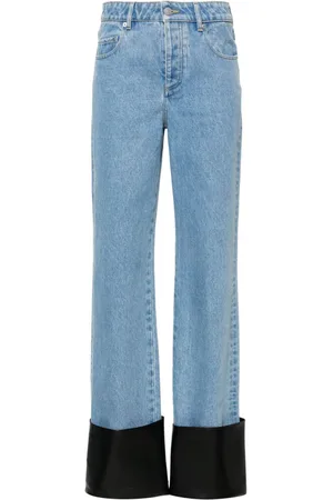 Nanushka Gerade Jeans mit Umschlag