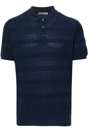 corneliani Geripptes Poloshirt