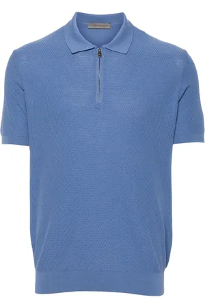 corneliani Poloshirt mit kurzem Reißverschluss