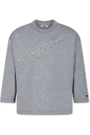 Msgm Langarmshirt mit Logo-Applikation