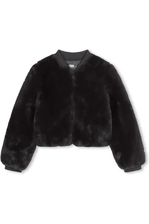 Karl Lagerfeld Faux-Fur-Jacke mit Logo