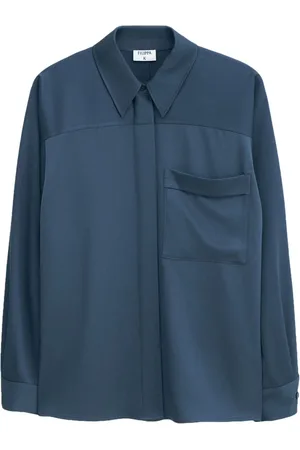 Filippa K Shiny Bluse mit aufgesetzter Tasche