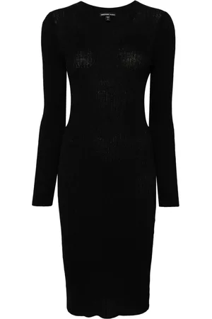 James Perse Geripptes Leinenkleid