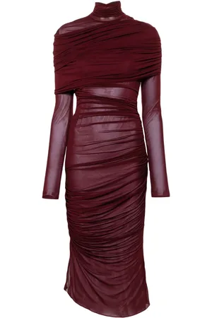 MUGLER Midikleid mit Raffungen