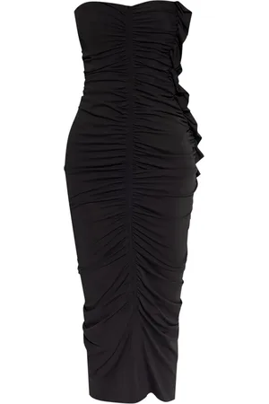 The Attico Midikleid mit Raffungen