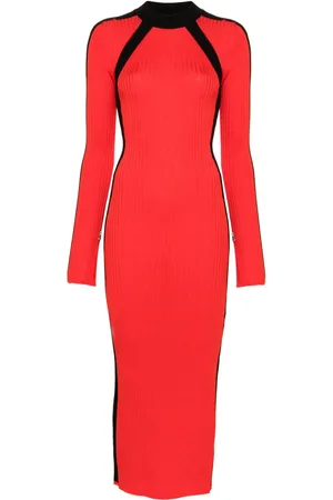 Patrizia Pepe Midikleid aus geripptem Strick