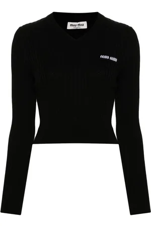 Miu Miu Oberteil mit Logo-Patch
