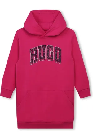 HUGO BOSS Kapuzenkleid mit Logo-Print