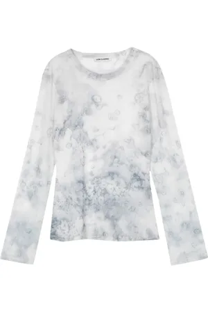 Low Classic Oberteil mit abstraktem Print