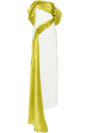 Gaby Charbachy Geschlitztes Abendkleid in Colour-Block-Optik