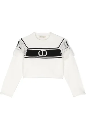 Twin-Set Pullover mit Intarsien-Logo