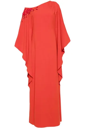 Marchesa Notte Kleid mit Blumenstickerei