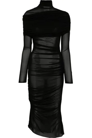 MUGLER Semi-transparentes Kleid