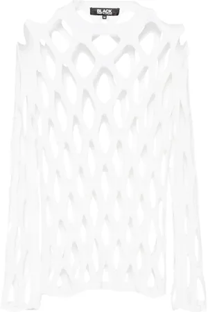 Comme des Garçons Mesh-Pullover mit Lochstrickmuster