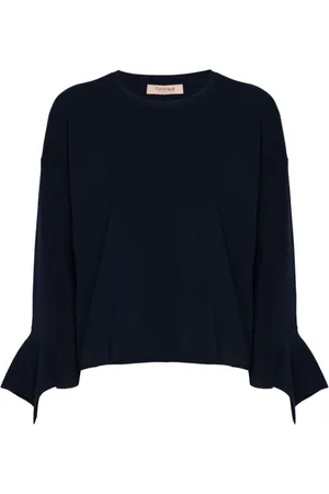 Twin-Set Gerüschter Pullover mit rundem Ausschnitt