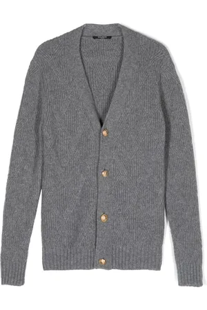 Balmain Cardigan mit Logo-Patch