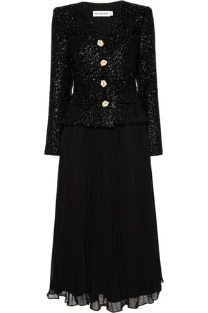 Self-Portrait Bouclé-Midikleid