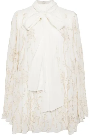Costarellos Minikleid mit Blumenstickerei