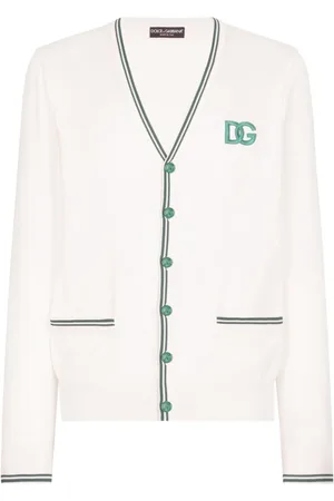 Dolce & Gabbana Cardigan aus Seide mit Logo-Stickerei