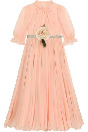 Dolce & Gabbana Chiffonklid mit 3D-Blumenmotiv