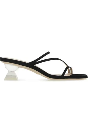 Stuart Weitzman Lucite Sculpt Mules 50mm