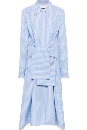 Jil Sander Gestreiftes Midikleid