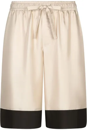 Dolce & Gabbana Seidenshorts mit Logo-Stickerei