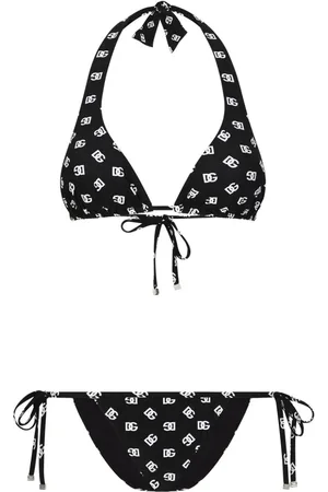 Dolce & Gabbana Triangel-Bikini mit DG-Print
