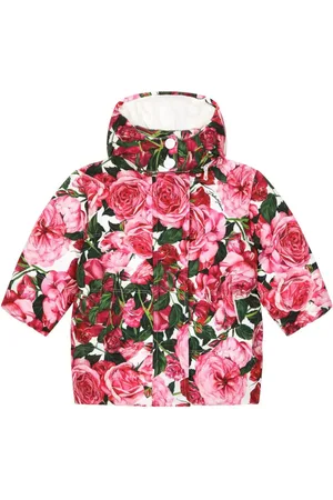 Dolce & Gabbana Wattierte Jacke mit Rosen-Print