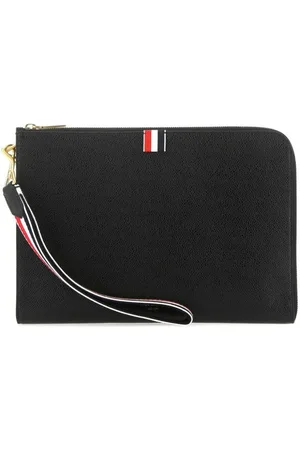 Thom Browne Clutch mit Logo-Etikett