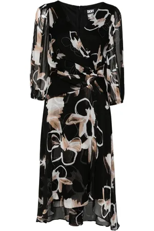 DKNY Midikleid mit Blumen-Print