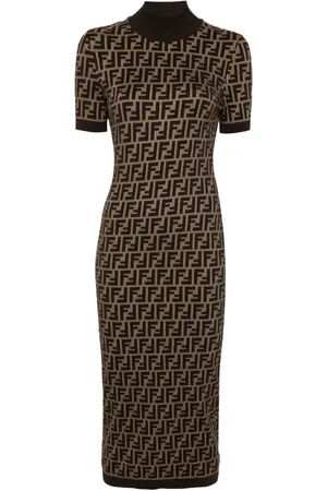 Fendi Midikleid aus FF-Jacquard