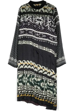SACAI Midikleid mit Selburose-Print